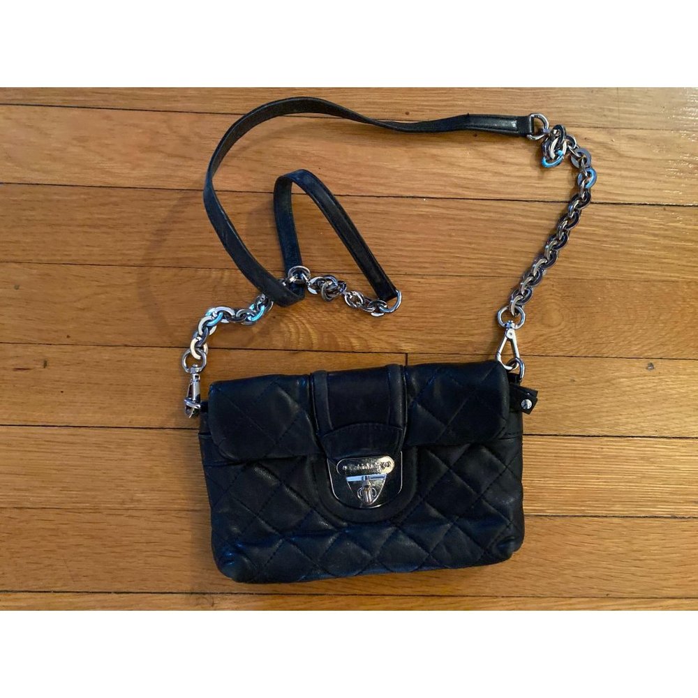 Calvin Klein Leather Padded Crossbody Bag Handbag